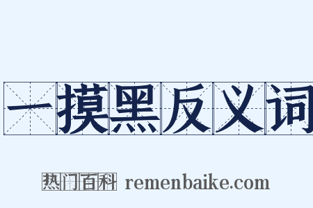 一摸黑反义词是什么意思的图片